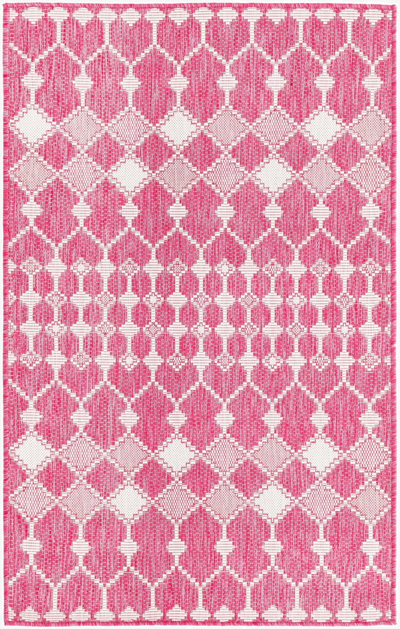 3' x 5' 3 Washable Lattice Indoor / Outdoor Rug