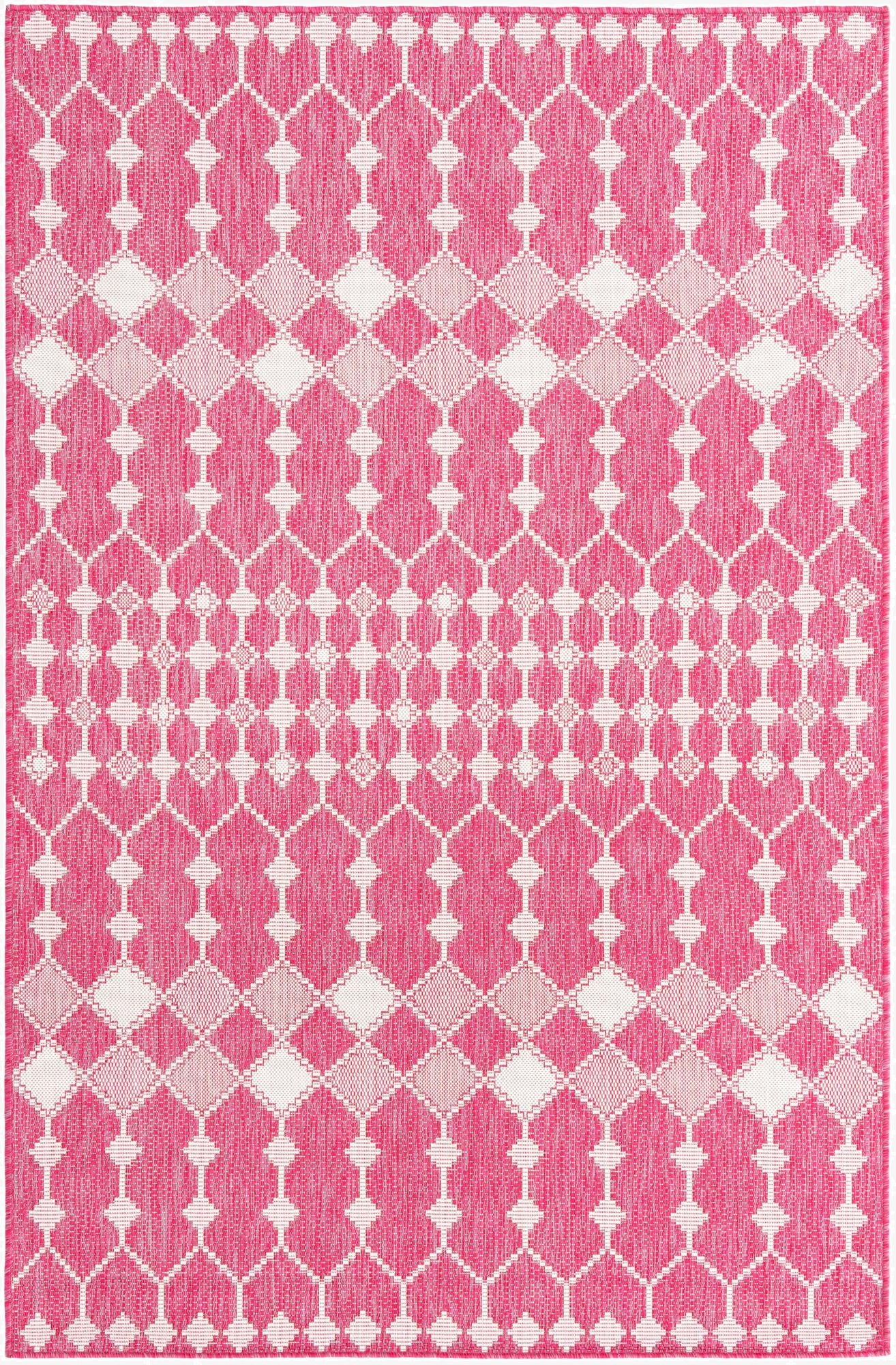 Primary image 5' 3 x 8'  Washable Trellis Indoor / Outdoor Rug