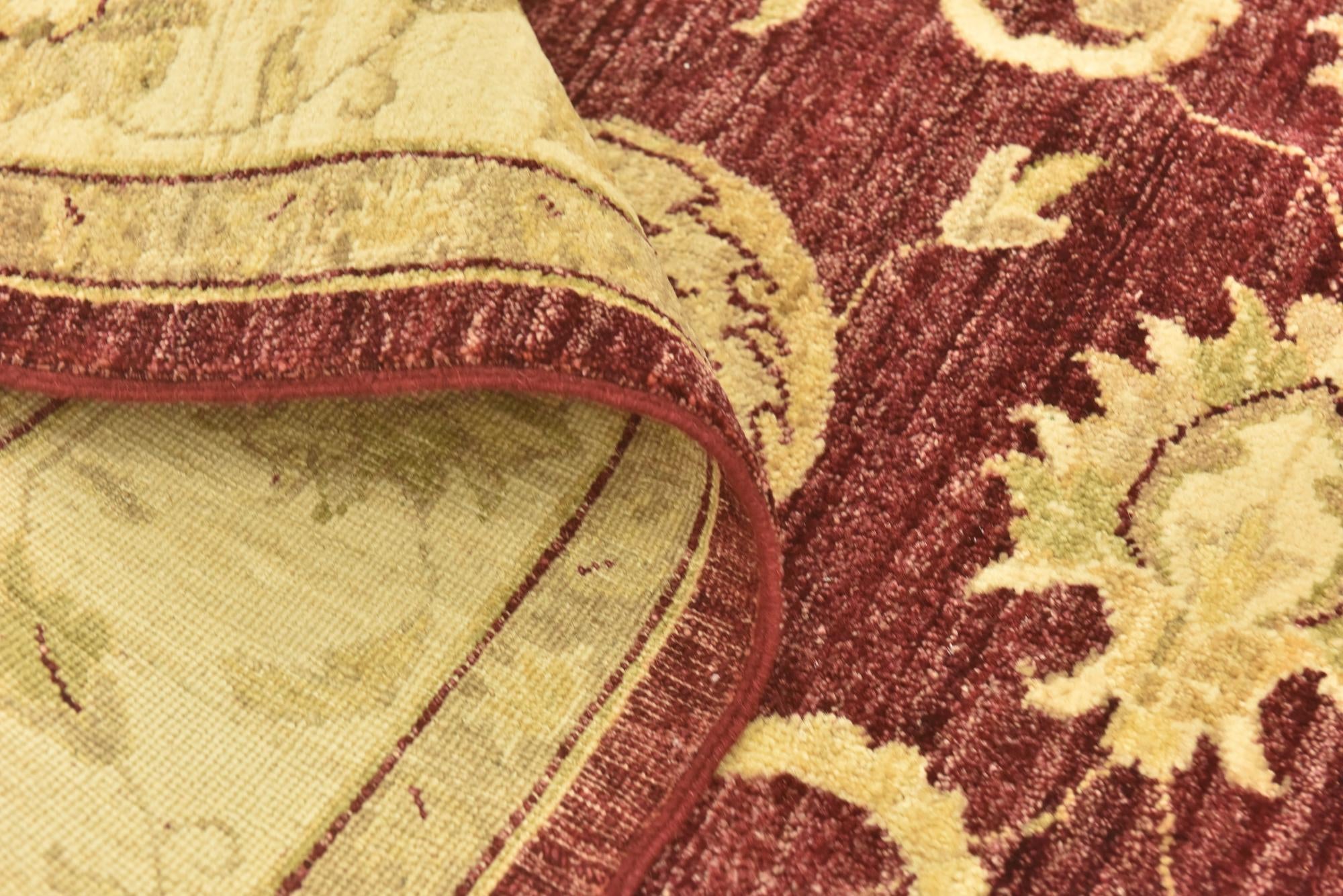 6' 6 x 9' 9 Hand Knotted Peshawar Ziegler Rug