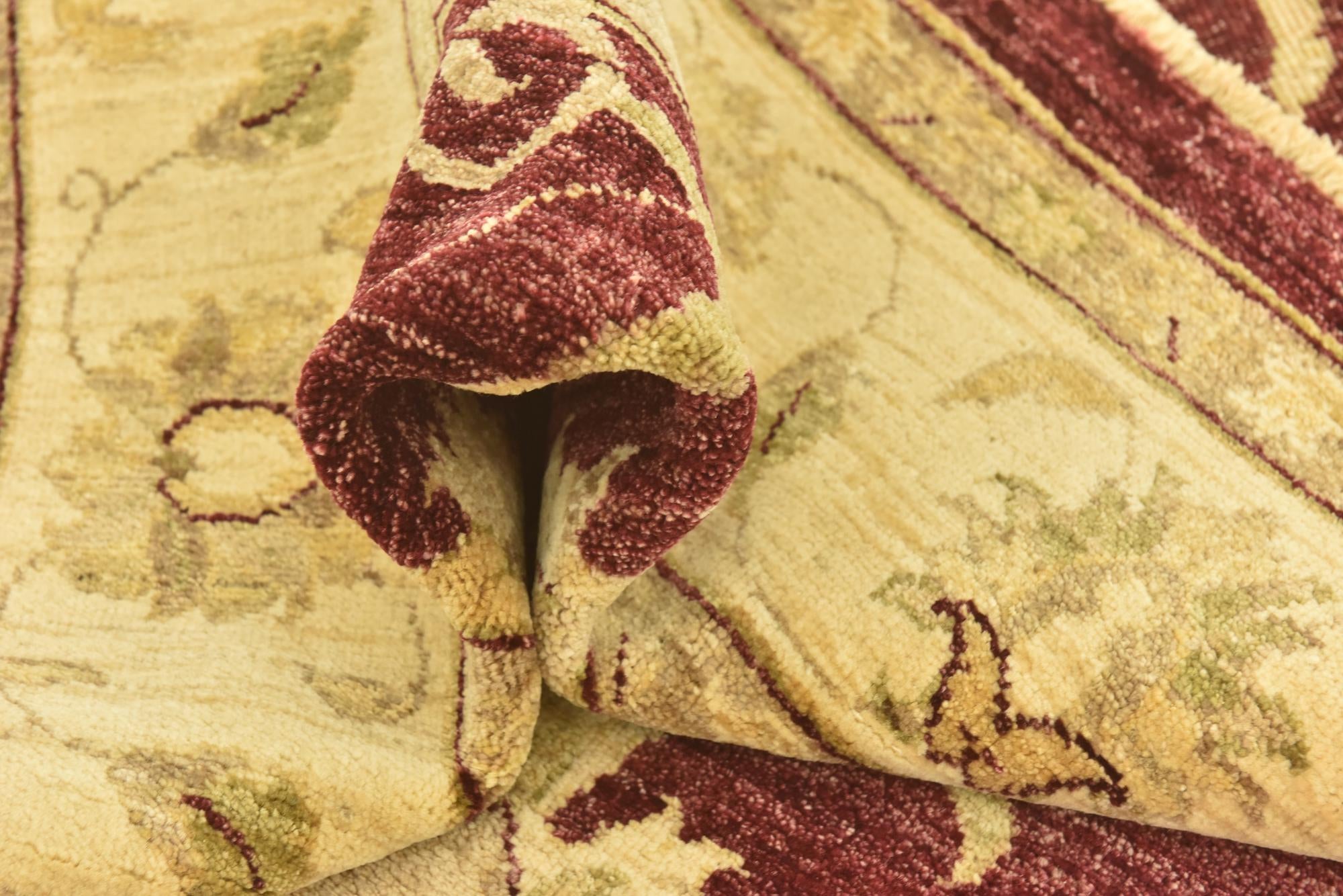 6' 6 x 9' 9 Hand Knotted Peshawar Ziegler Rug