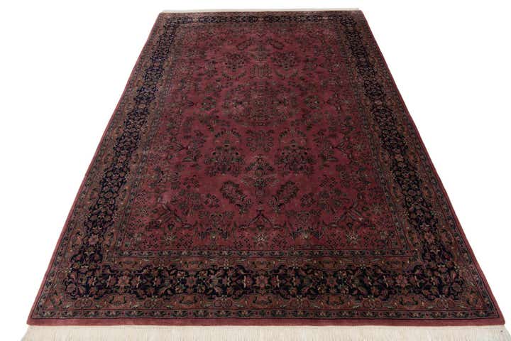 6' 8 x 10' 2 Hand Knotted Sarough Oriental Wool Rug