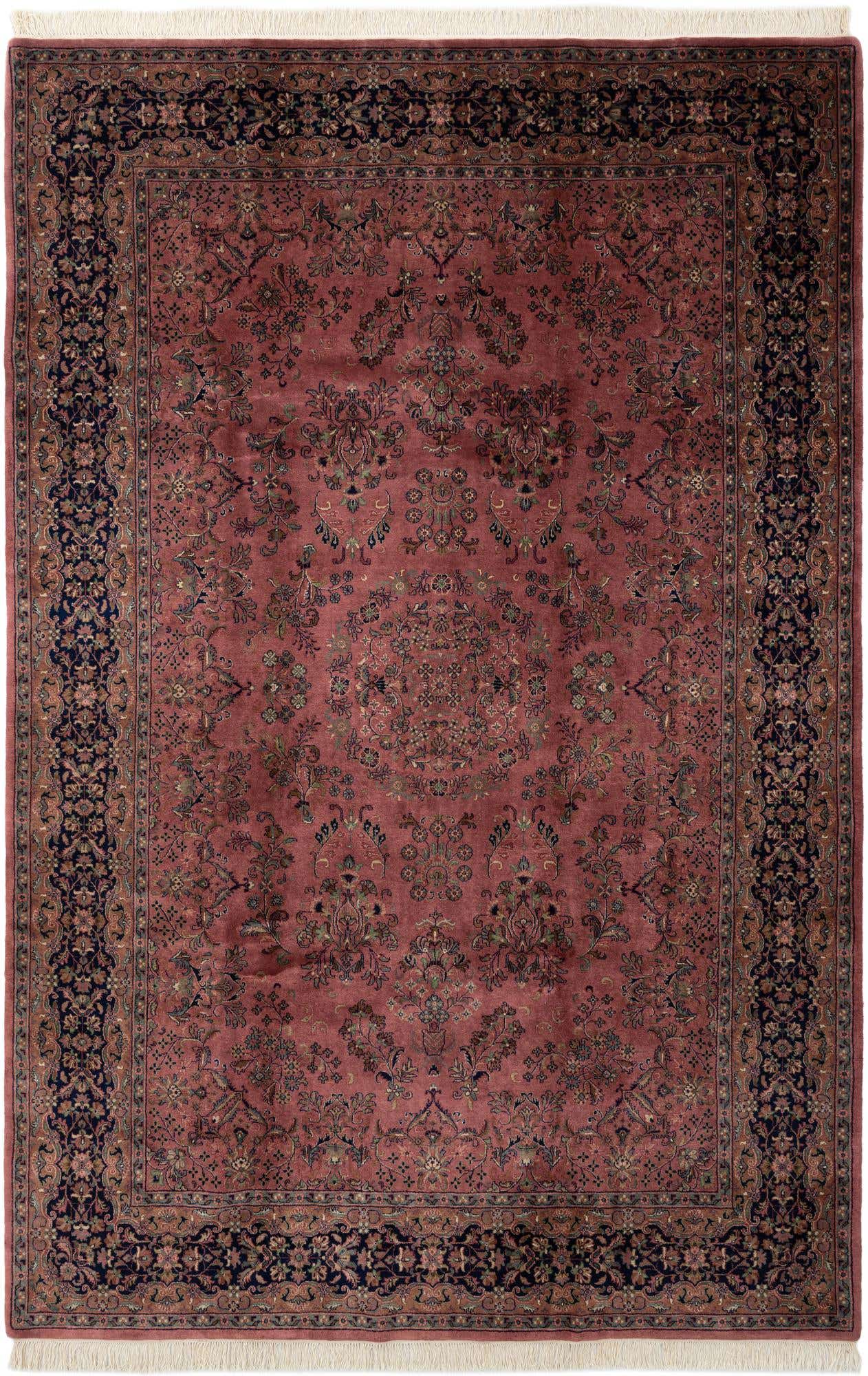 6' 8 x 10' 2 Hand Knotted Sarough Oriental Wool Rug