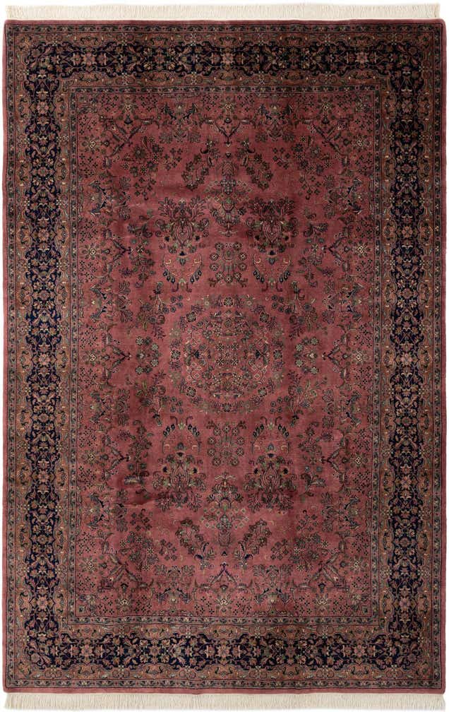 6' 8 x 10' 2 Hand Knotted Sarough Oriental Wool Rug