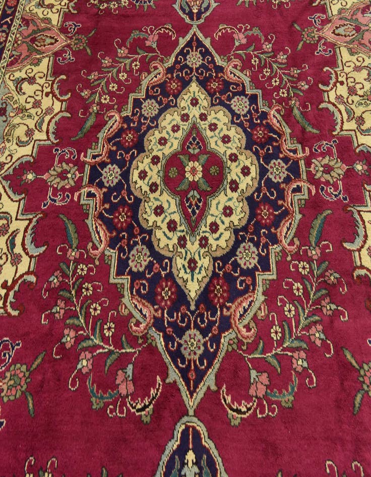 Detail image of 9' 9 x 12' 10 Hand Knotted Tabriz Persian Wool Rug