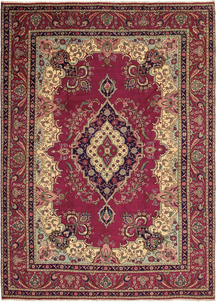 9' 9 x 12' 10 Hand Knotted Tabriz Persian Wool Rug