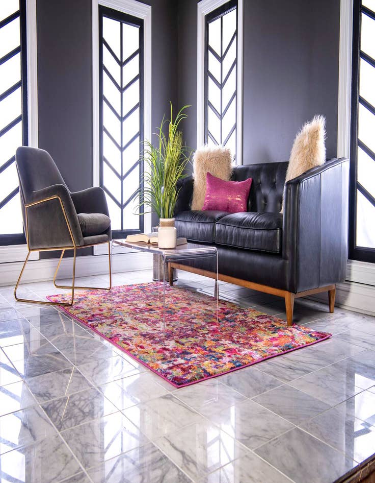 Detail image of 5' x 8' Washable Theia Rug