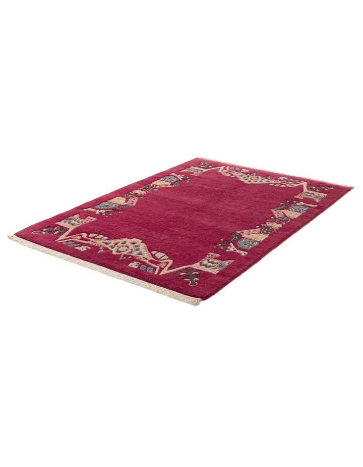 4' 1 x 6' Hand Knotted Tibet Wool Rug