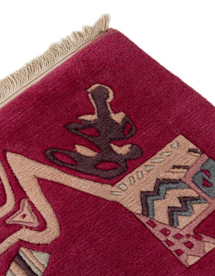 Detail image of 4' 1 x 6'  Hand Knotted Tibet Wool Rug