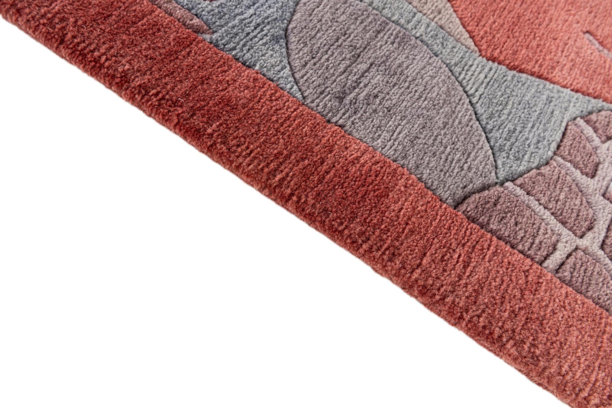 8' 4 x 11' 6 Hand Knotted Tibet Wool Rug