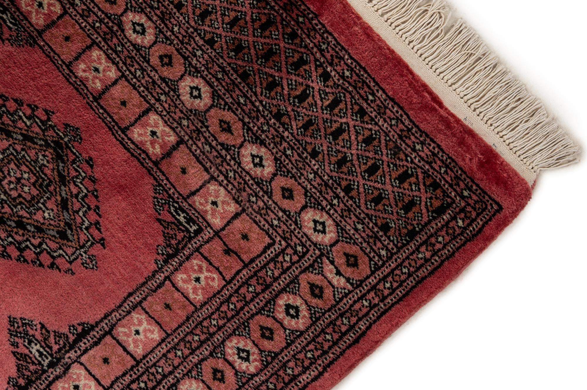 4' 2 x 6' 3 Hand Knotted Torkaman Persian Wool Rug