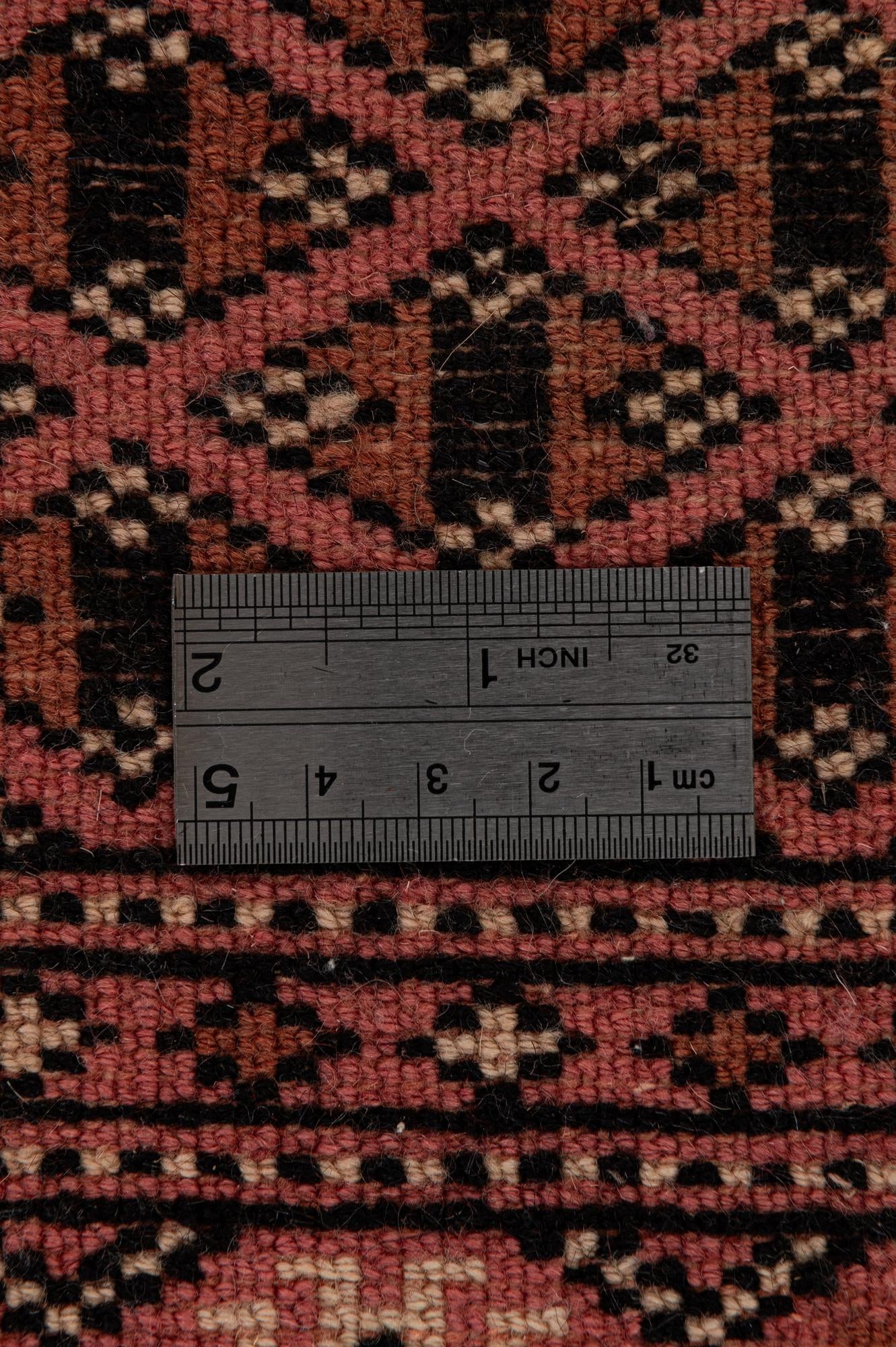 4' 2 x 6' 3 Hand Knotted Torkaman Persian Wool Rug