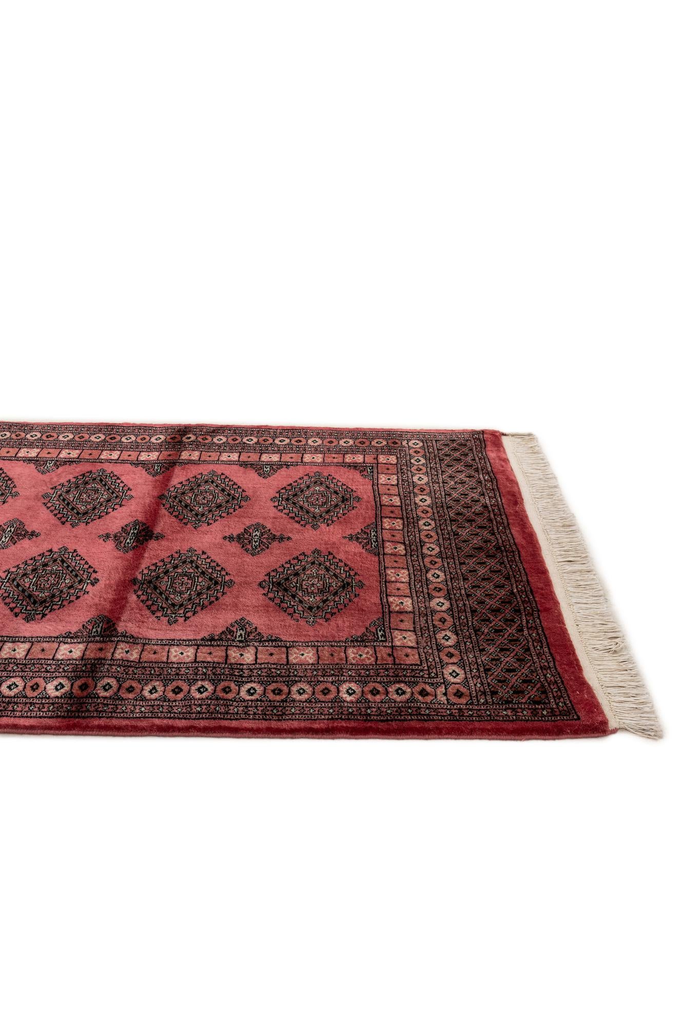 4' 2 x 6' 3 Hand Knotted Torkaman Persian Wool Rug