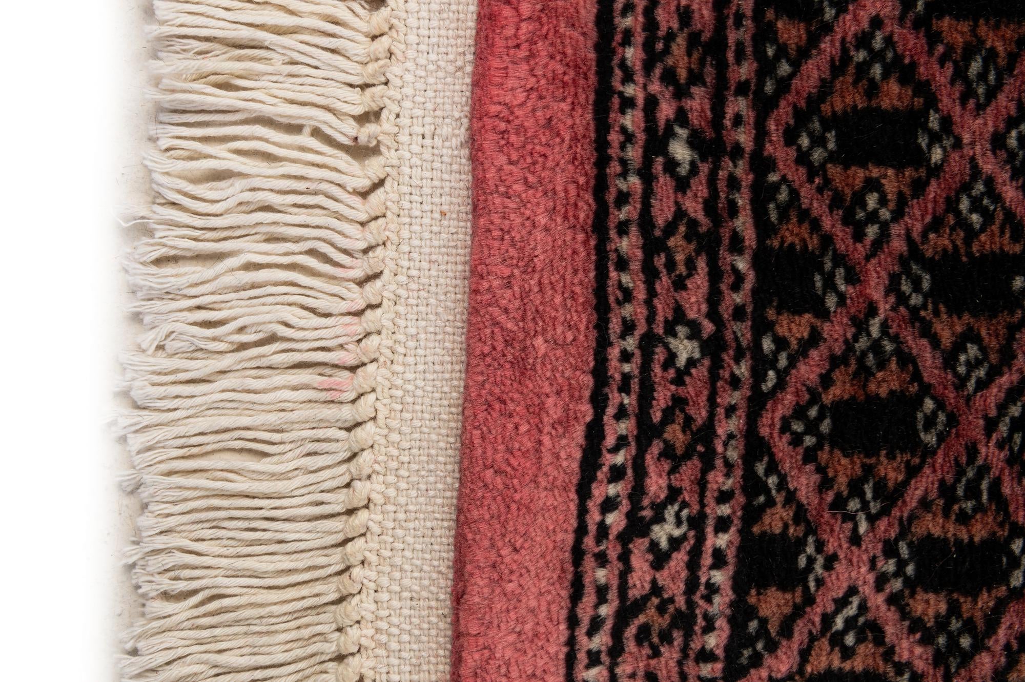 4' 2 x 6' 3 Hand Knotted Torkaman Persian Wool Rug