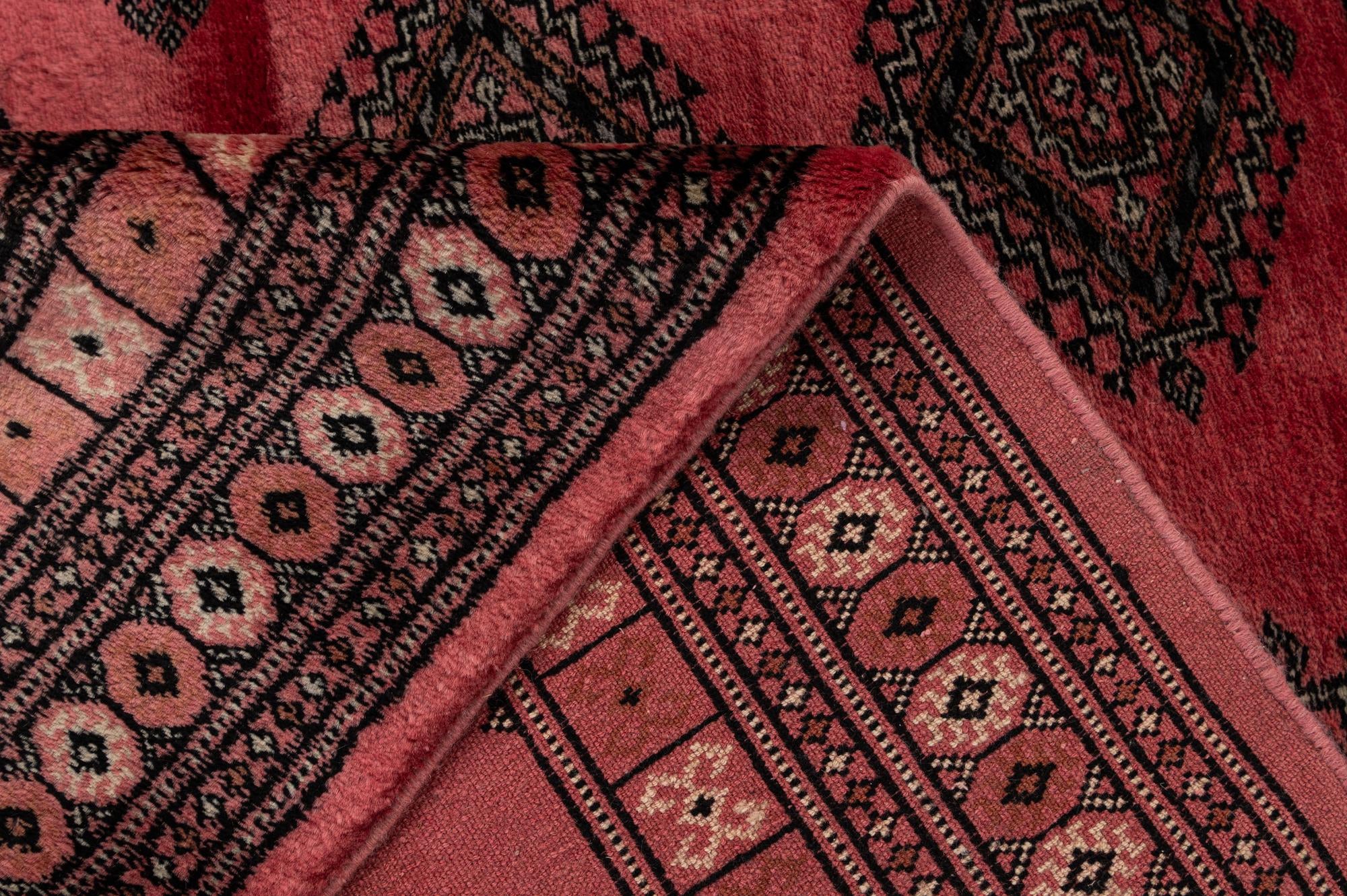 4' 2 x 6' 3 Hand Knotted Torkaman Persian Wool Rug