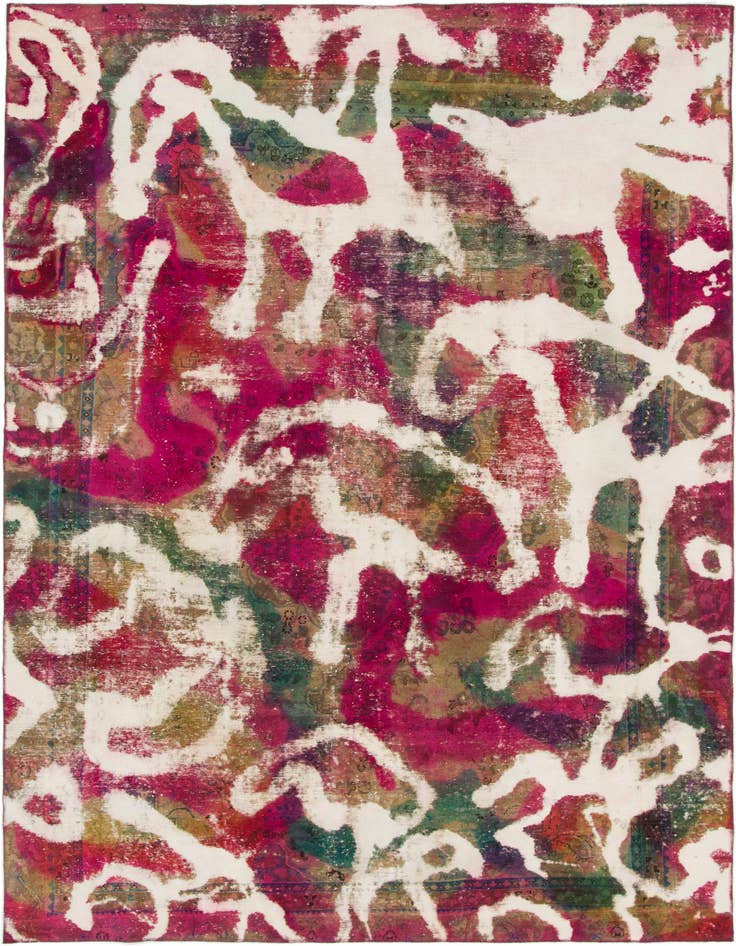Detail image of 8' 2 x 11' 6 Hand Knotted Ultra Vintage Persian Wool Rug