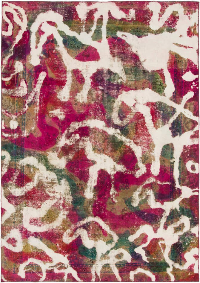 Detail image of 8' 2 x 11' 6 Hand Knotted Ultra Vintage Persian Wool Rug