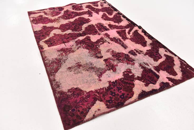 Detail image of 4' 2 x 6' 2 Hand Knotted Ultra Vintage Persian Wool Rug