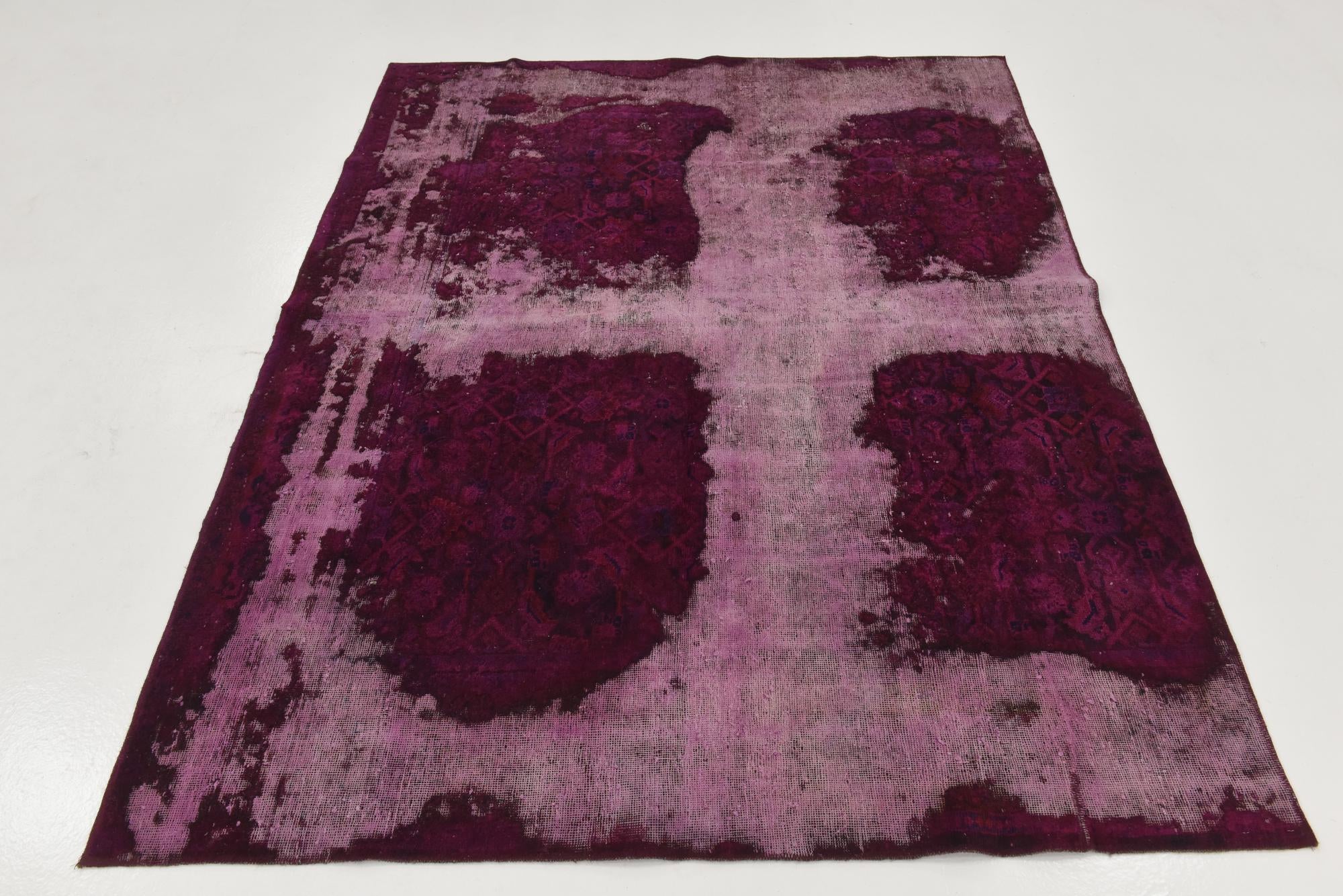 6' 2 x 7' 10 Hand Knotted Ultra Vintage Persian Wool Rug