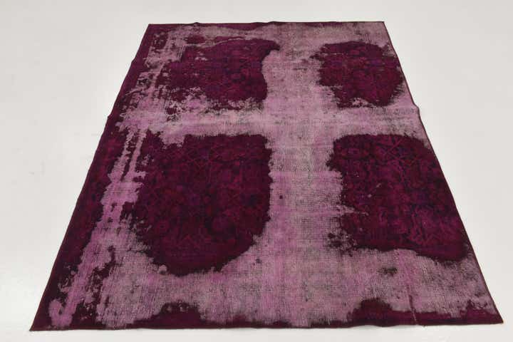 6' 2 x 7' 10 Hand Knotted Ultra Vintage Persian Wool Rug