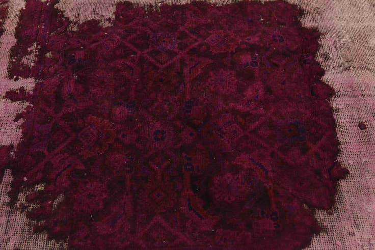 Detail image of 6' 2 x 7' 10 Hand Knotted Ultra Vintage Persian Wool Rug