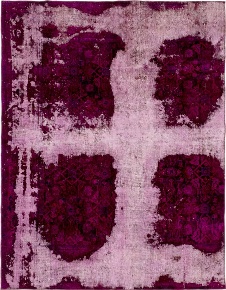 Detail image of 6' 2 x 7' 10 Hand Knotted Ultra Vintage Persian Wool Rug
