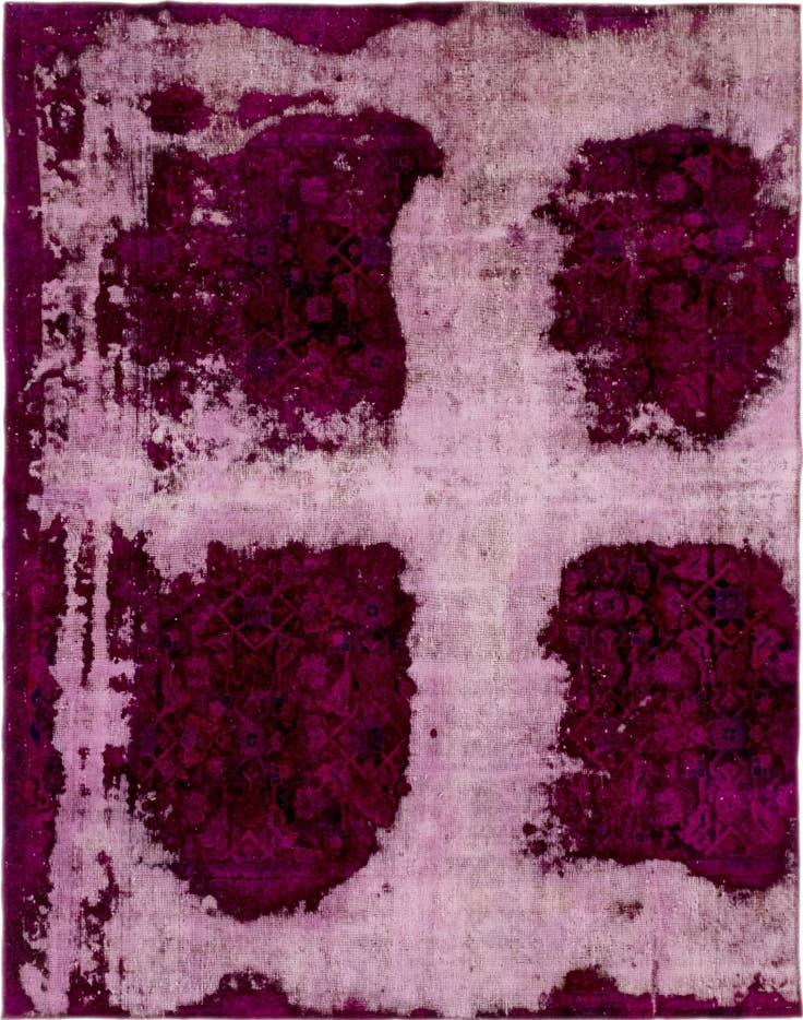 Detail image of 6' 2 x 7' 10 Hand Knotted Ultra Vintage Persian Wool Rug