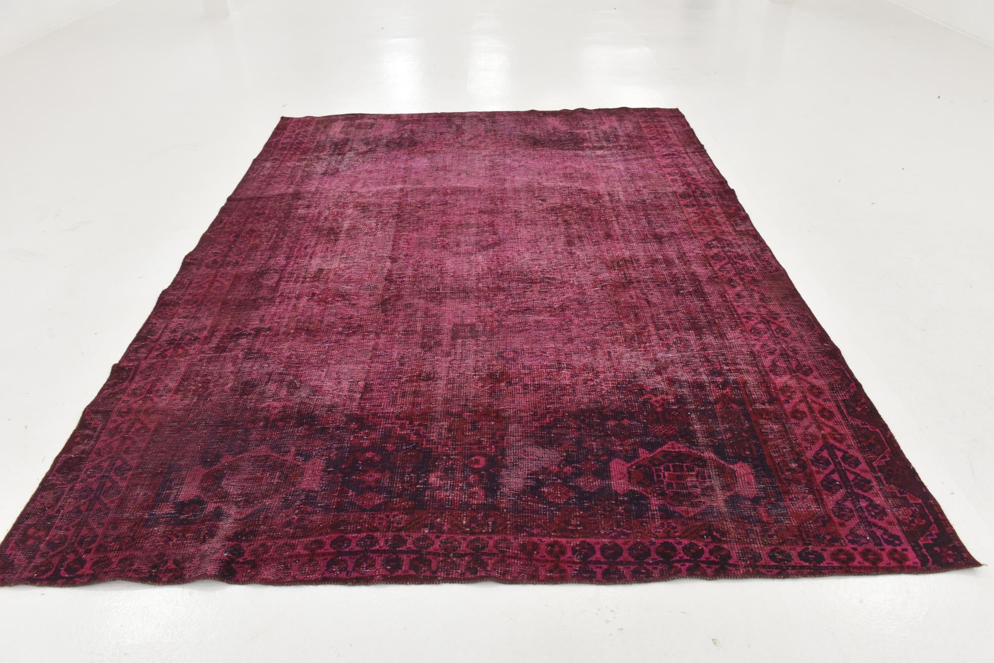 7' x 9' 2 Hand Knotted Ultra Vintage Persian Wool Rug
