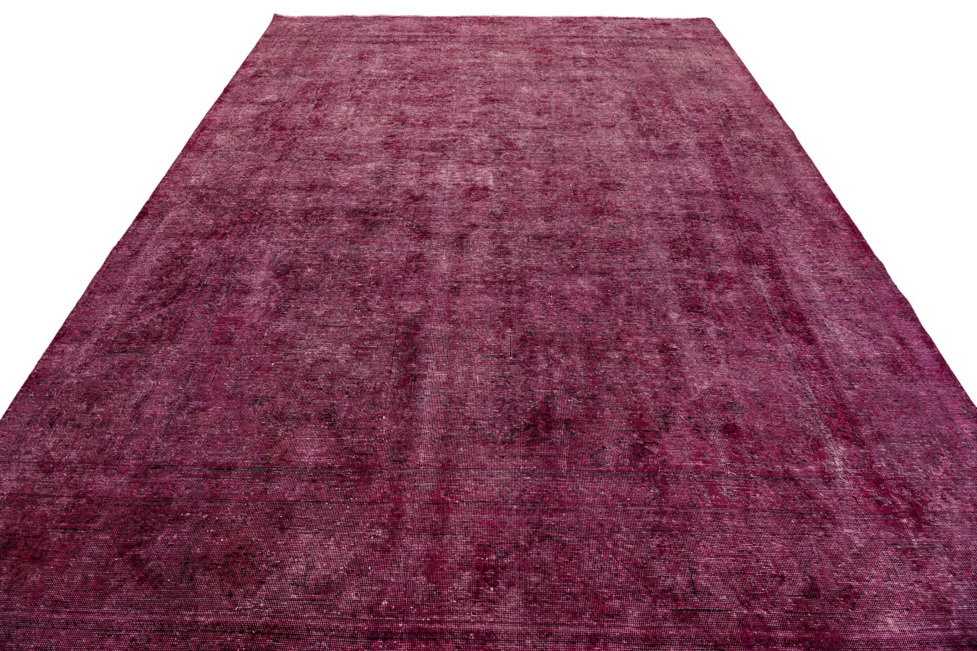 245cm x 345cm Hand Knotted Ultra Vintage Persian Wool Rug
