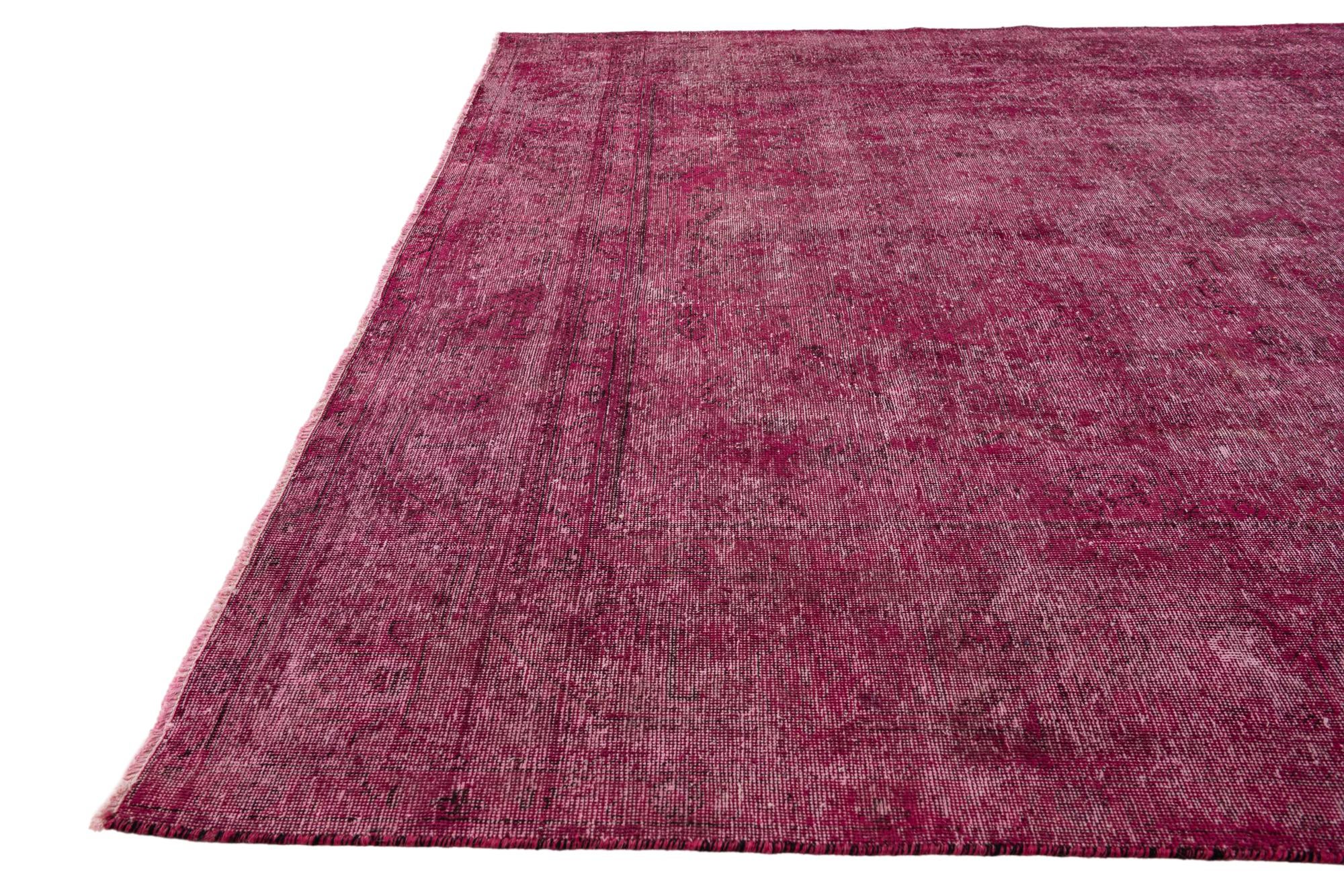 245cm x 345cm Hand Knotted Ultra Vintage Persian Wool Rug