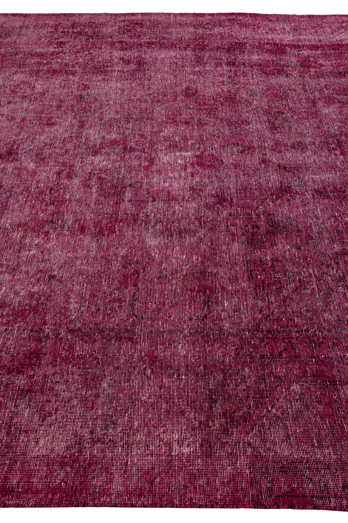 245cm x 345cm Hand Knotted Ultra Vintage Persian Wool Rug