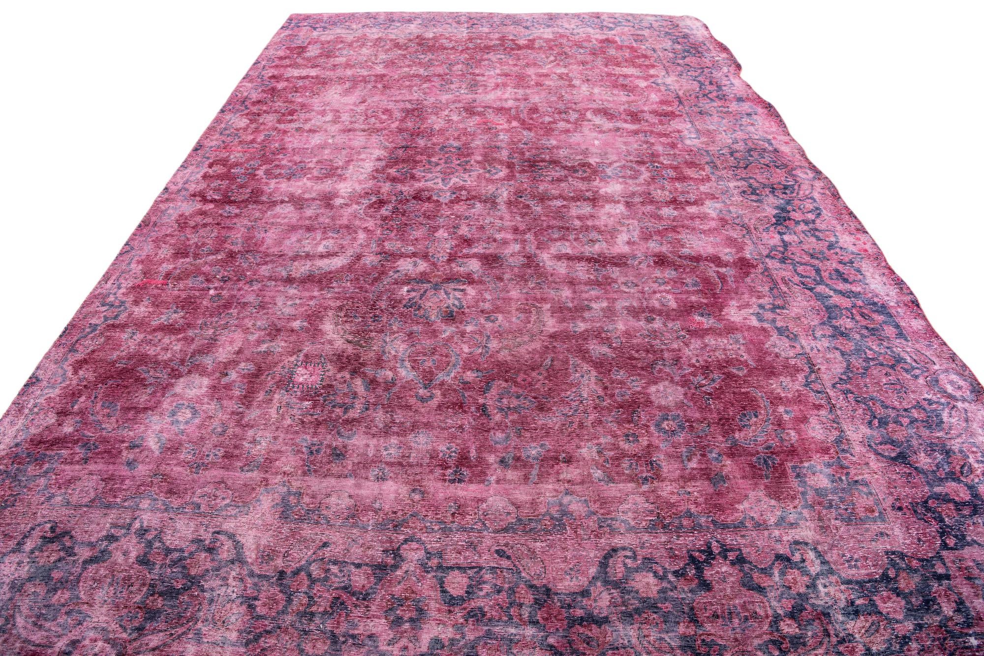 8' 7 x 12' 10 Hand Knotted Ultra Vintage Persian Wool Rug