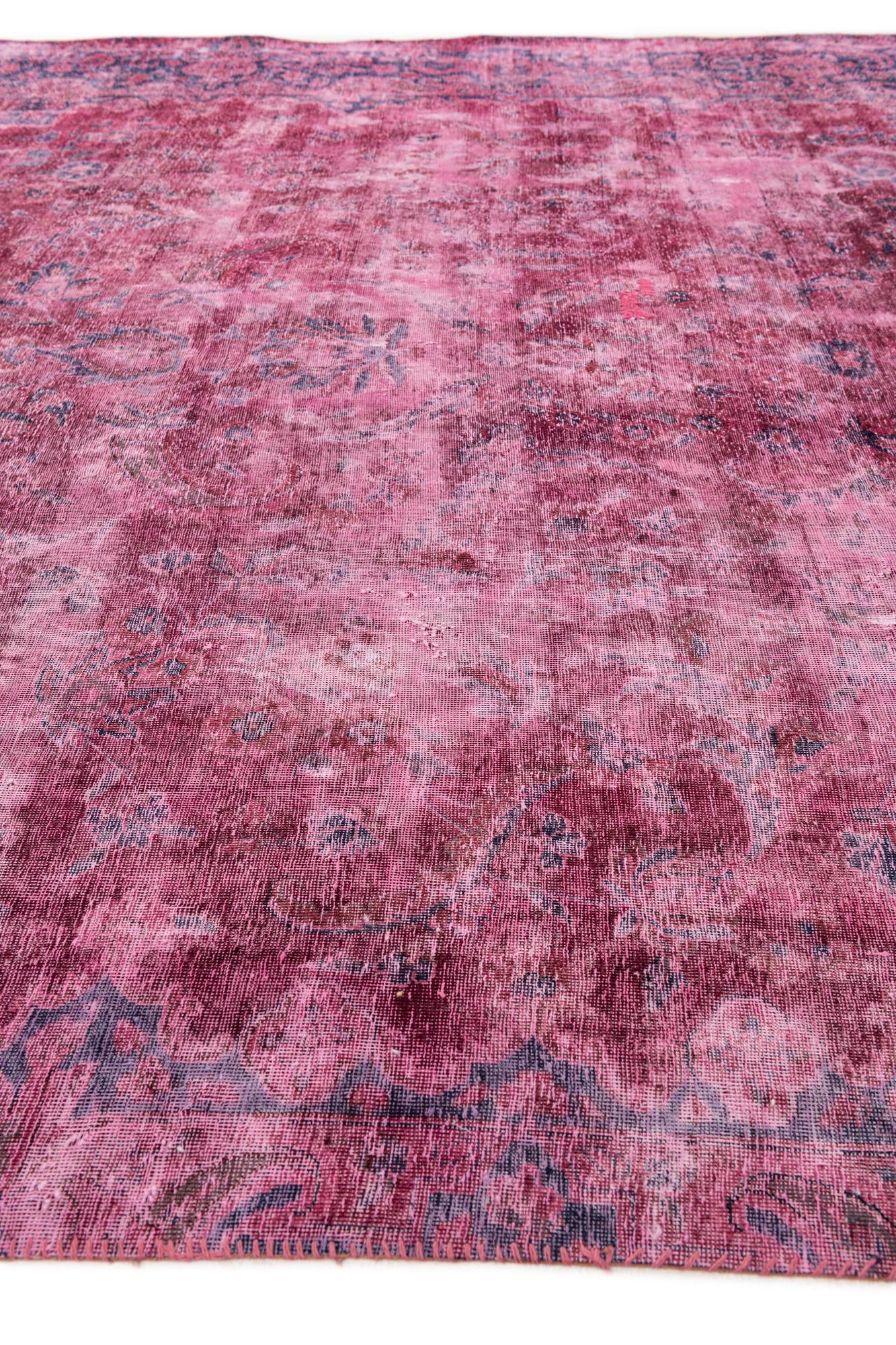 8' 7 x 12' 10 Hand Knotted Ultra Vintage Persian Wool Rug