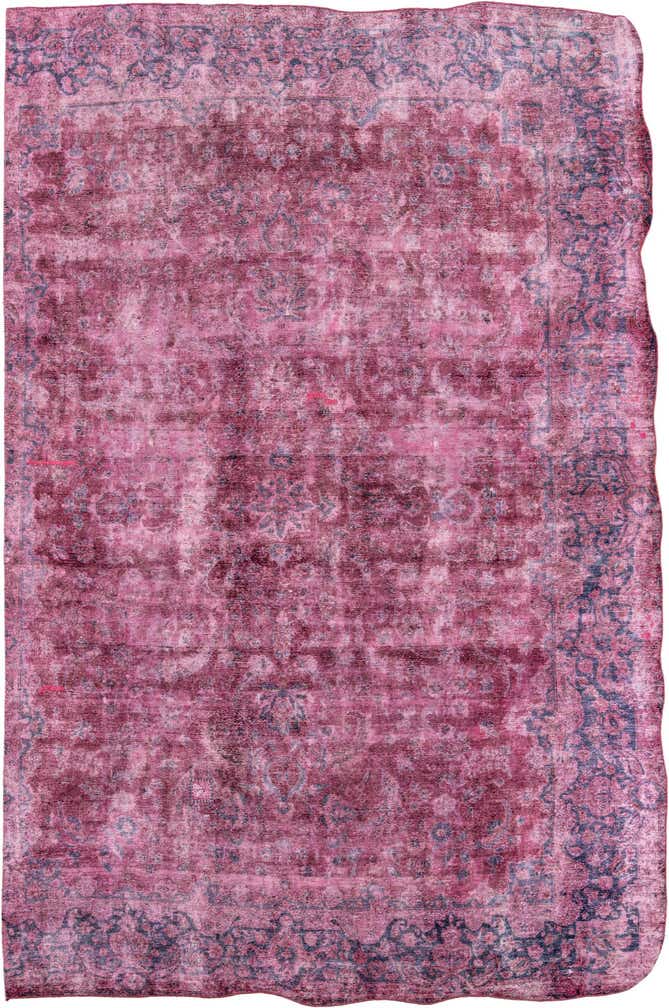 8' 7 x 12' 10 Hand Knotted Ultra Vintage Persian Wool Rug