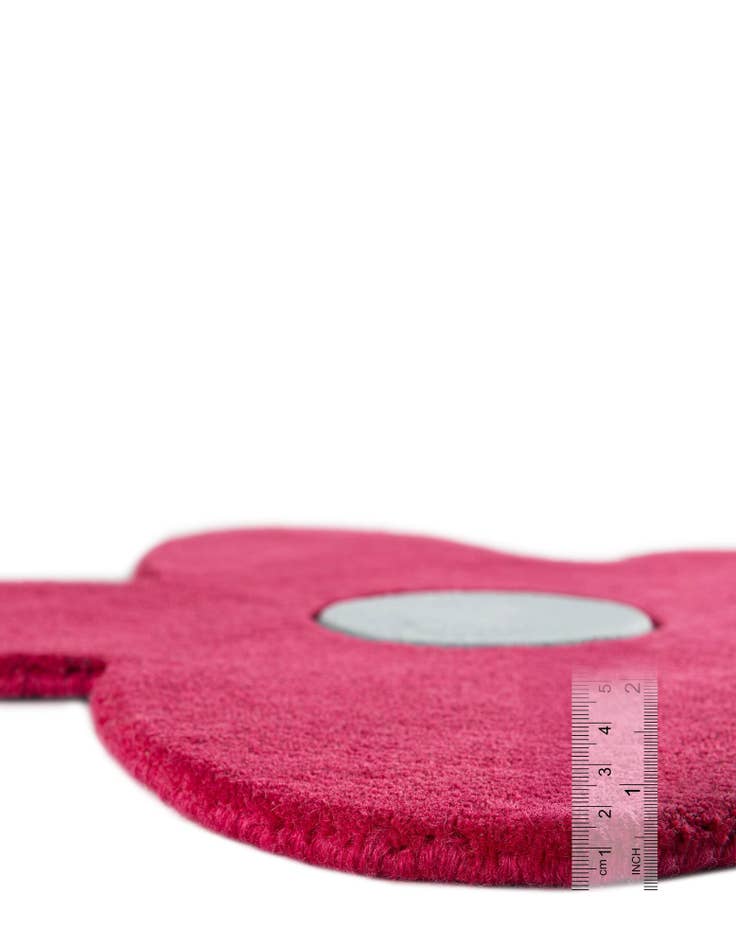 Detail image of 3' 1 x 3' 1 Happy Rugs Funky Flower Wool Round