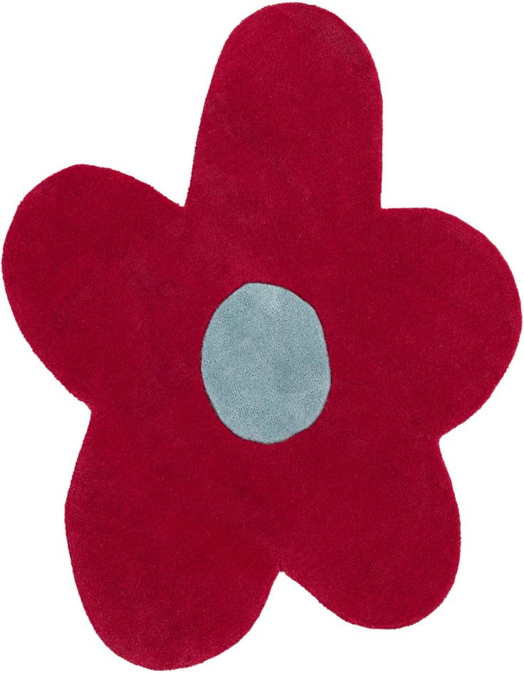 Detail image of 3' 1 x 3' 1 Happy Rugs Funky Flower Wool Round