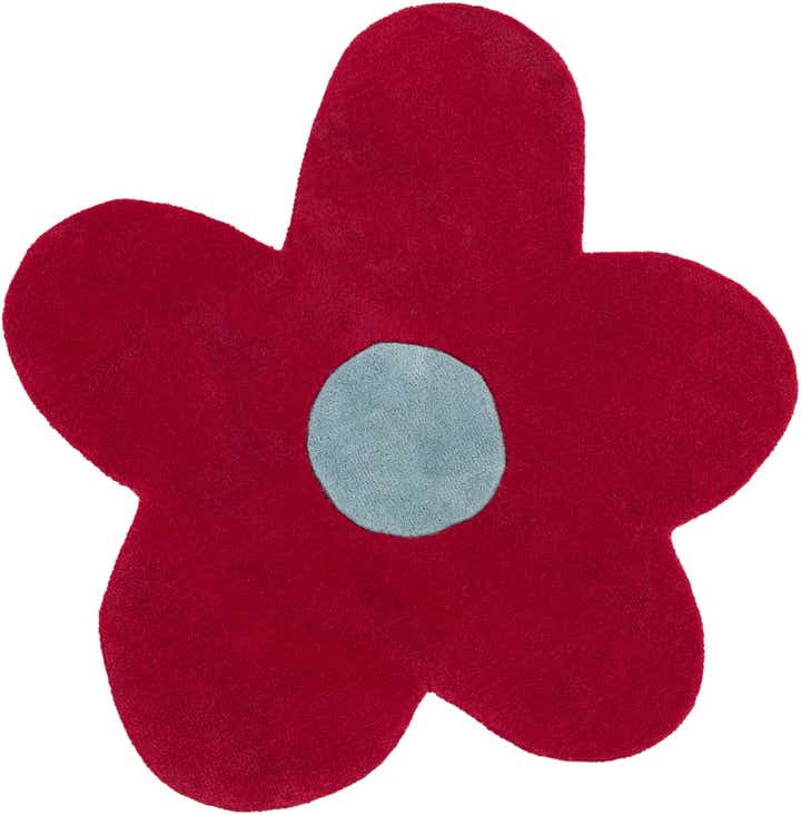 3' 1 x 3' 1 Happy Rugs Funky Flower Wool Round