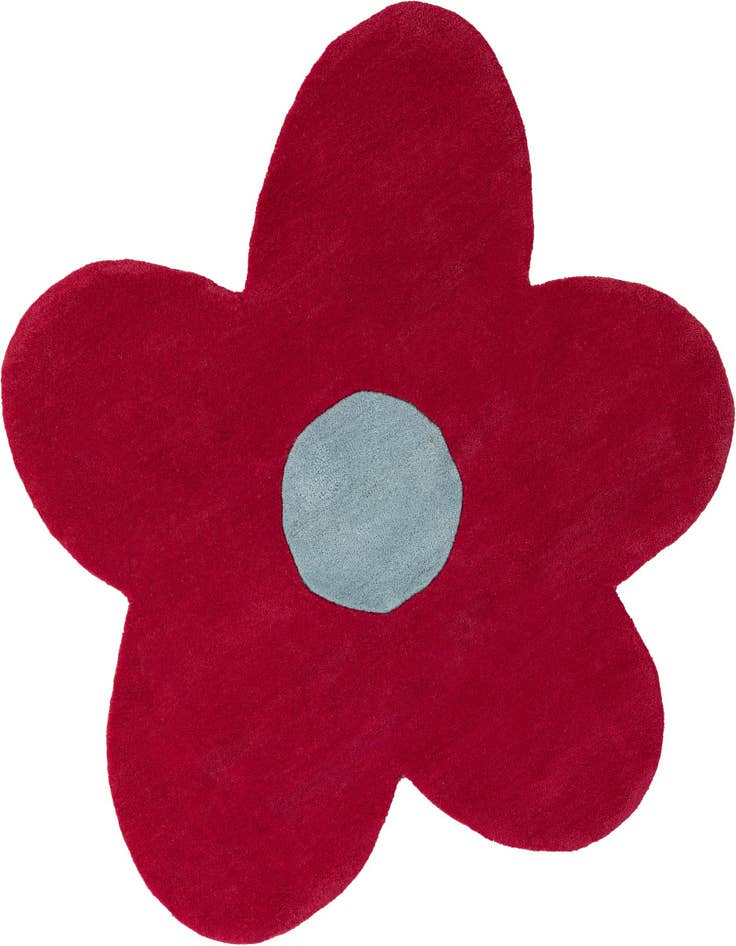 Detail image of 4' 1 x 4' 1 Happy Rugs Funky Flower Wool Round
