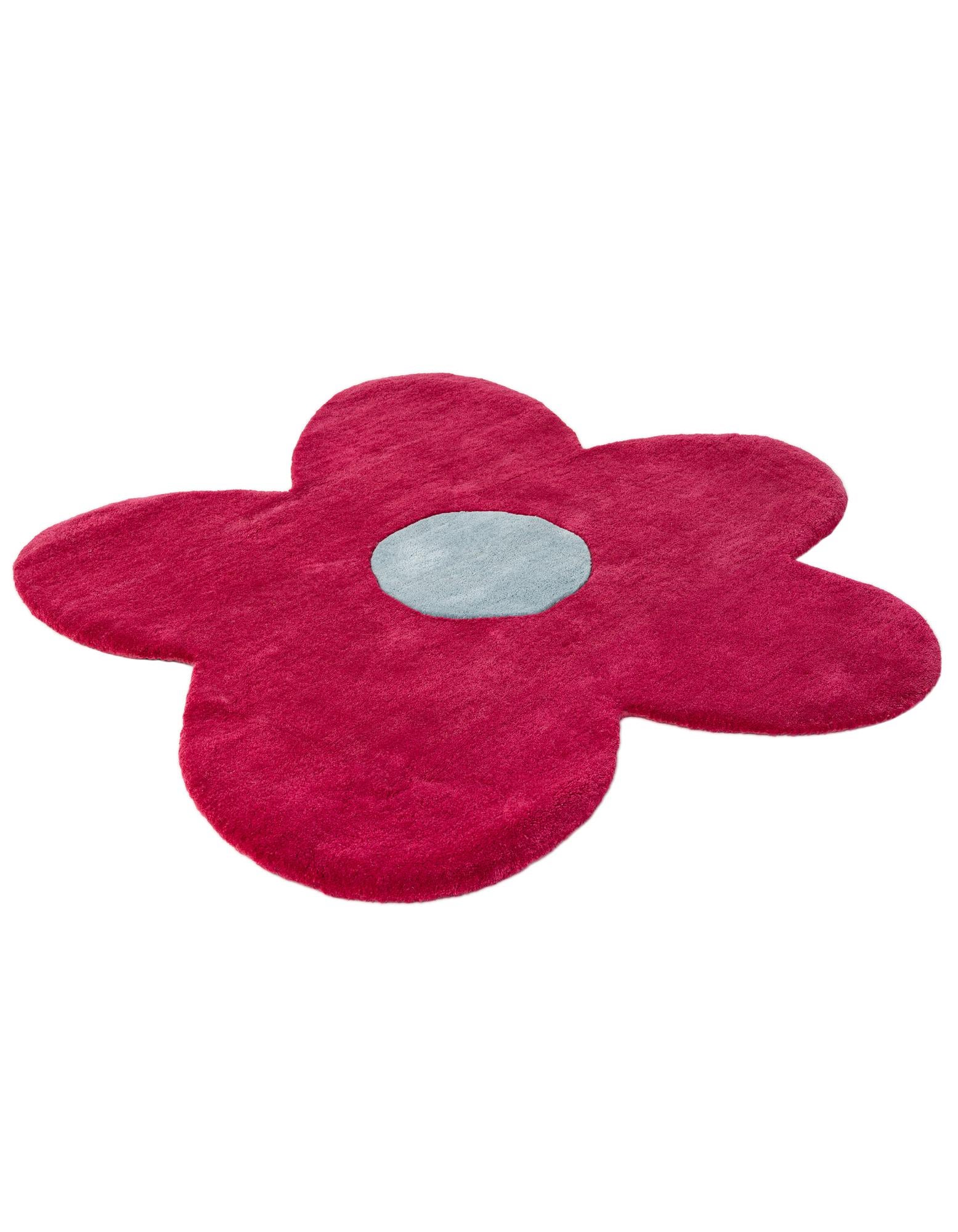 4' 1 x 4' 1 Happy Rugs Funky Flower Wool Round