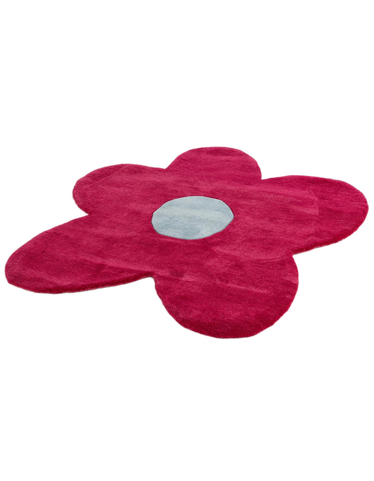 4' 1 x 4' 1 Happy Rugs Funky Flower Wool Round