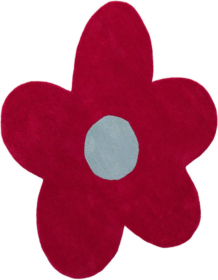 Detail image of 5' 1 x 5' 1 Happy Rugs Funky Flower Wool Round
