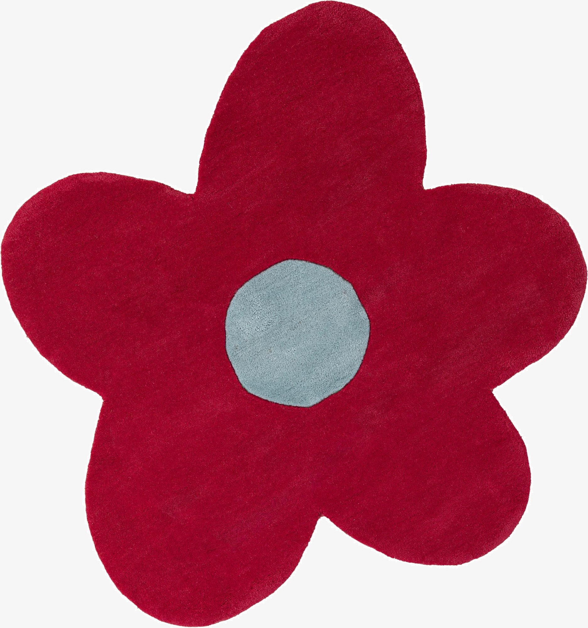 4' 1 x 4' 1 Happy Rugs Funky Flower Wool Round