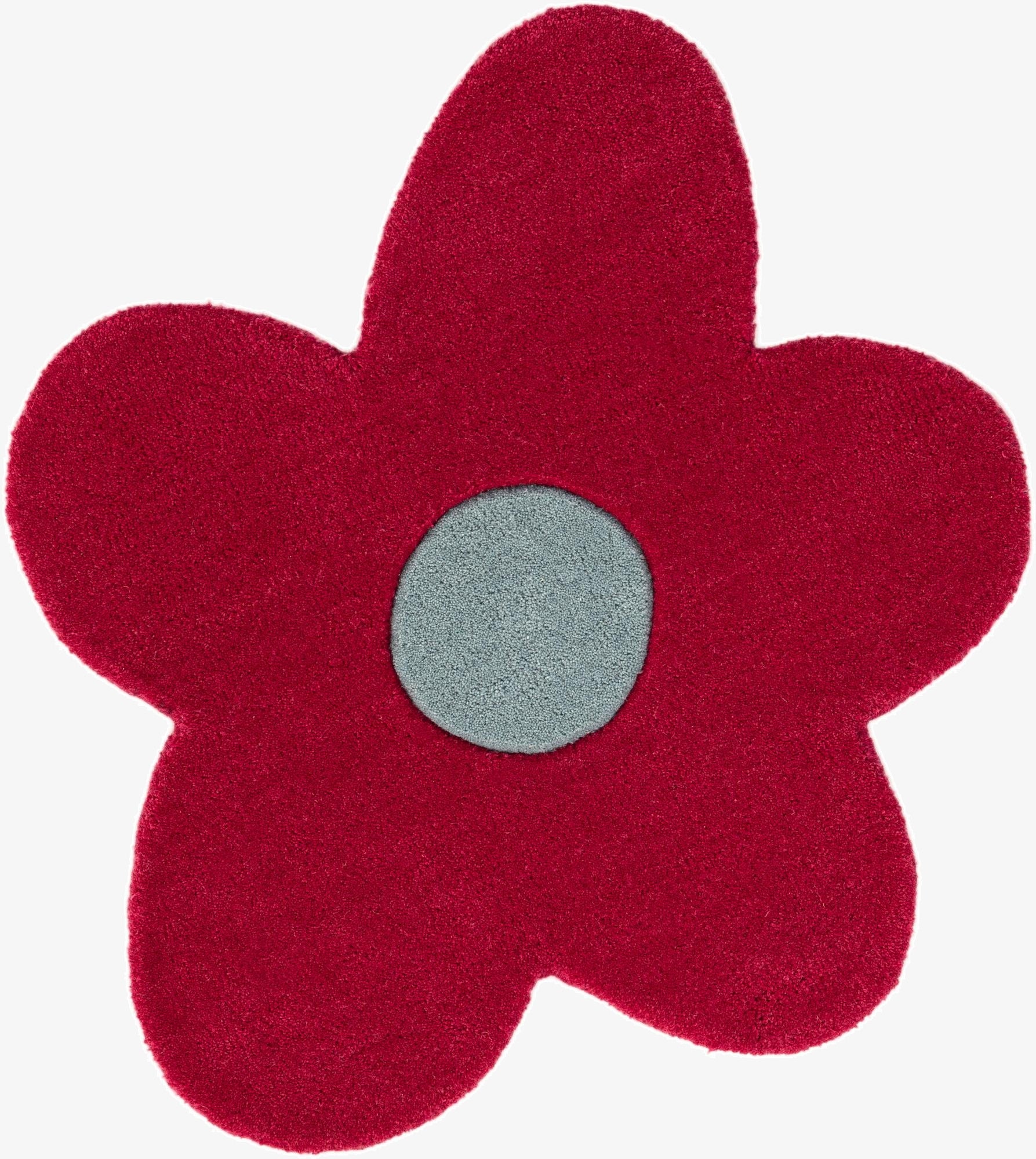 2' 2 x 2' 2 Happy Rugs Funky Flower Wool Round