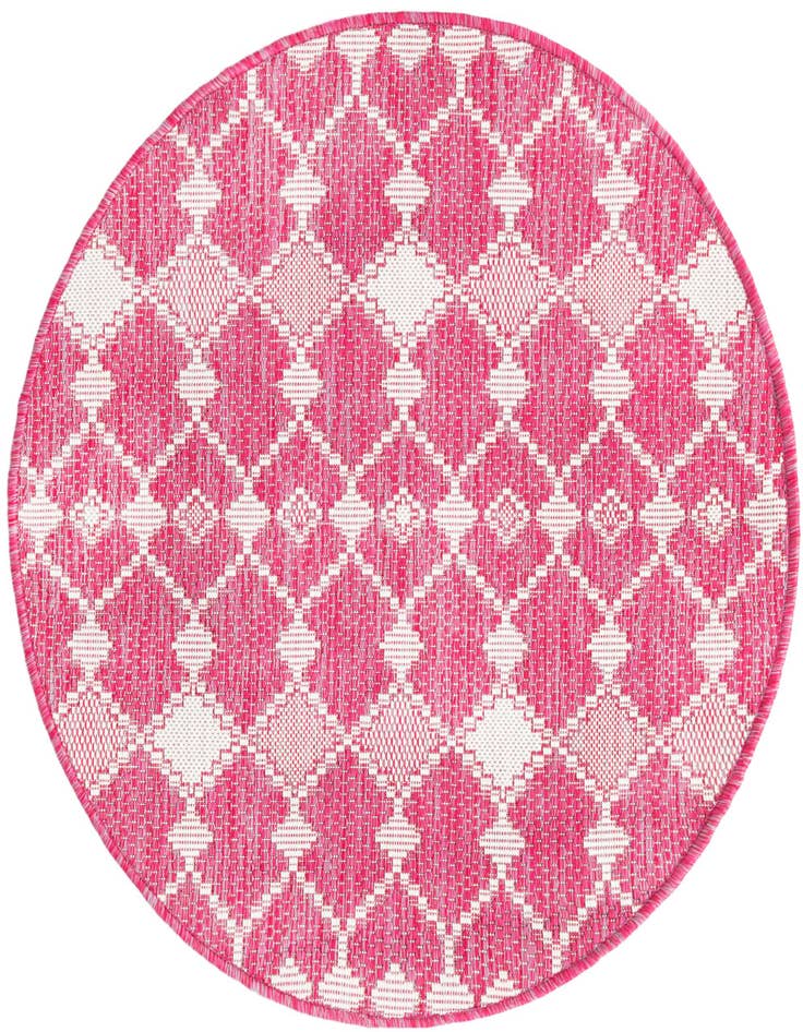 Detail image of 3' x 3' Easy-Clean Lattice Indoor / Outdoor Round Rug