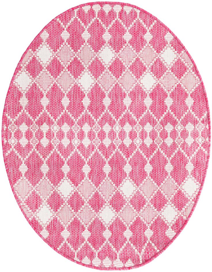 Detail image of 10' x 10' Easy-Clean Lattice Indoor / Outdoor Round Rug