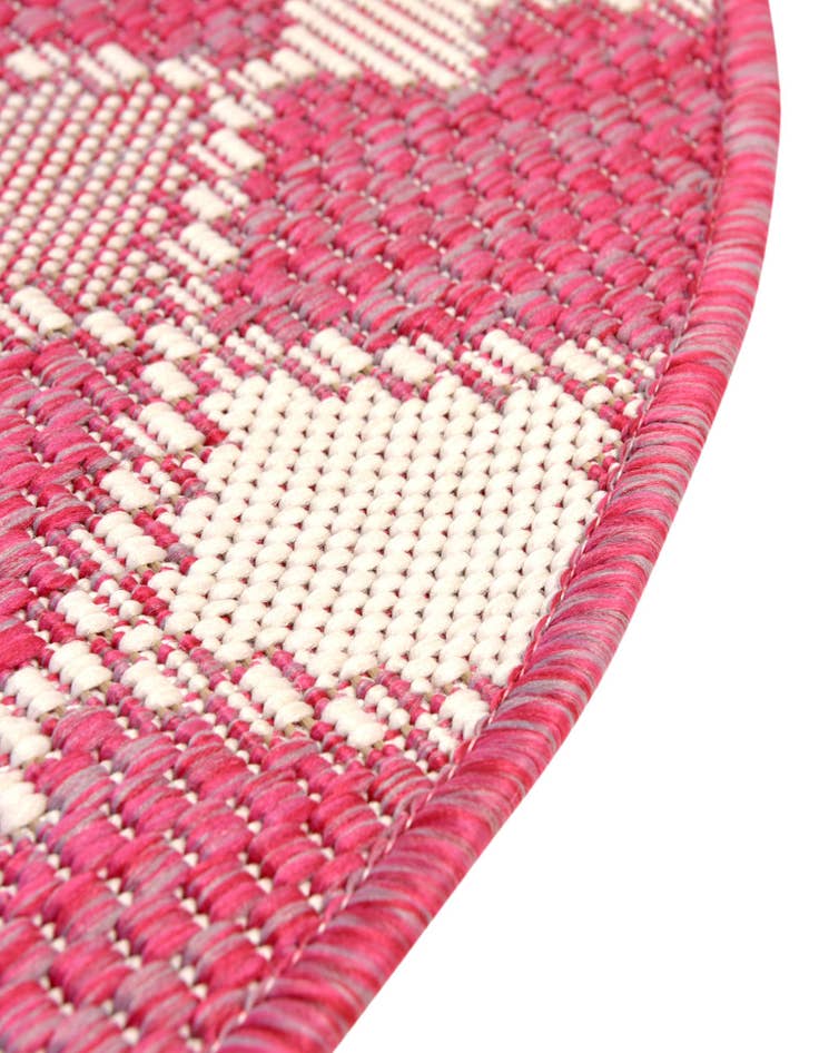 Detail image of 3' x 3' Washable Lattice Indoor / Outdoor Round Rug