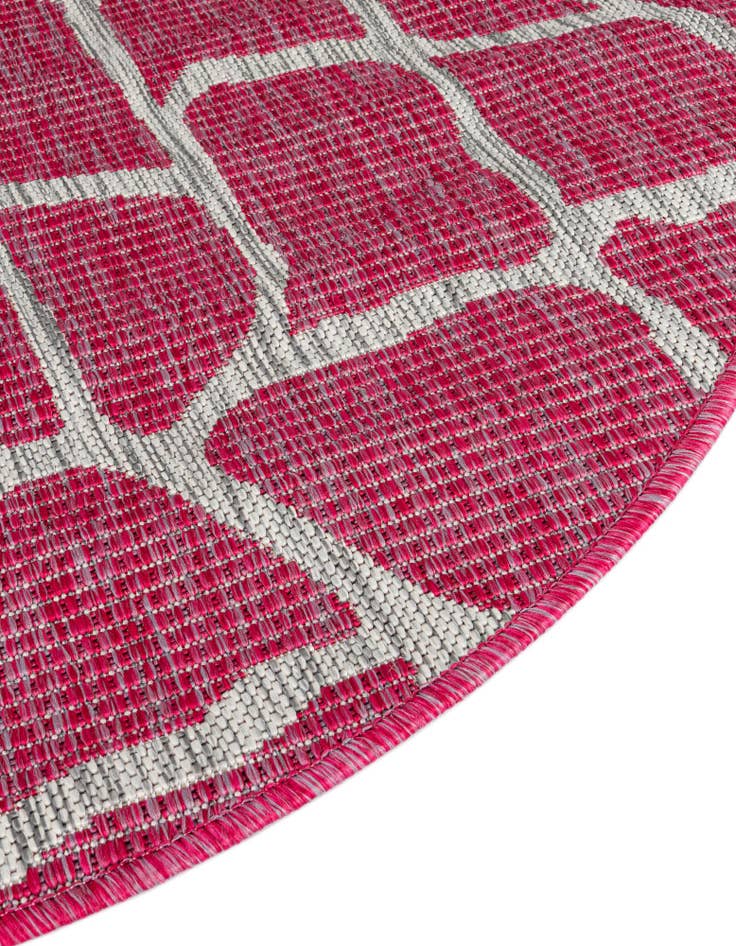 Detail image of 4' x 4'  Washable Safari Indoor / Outdoor Round Rug