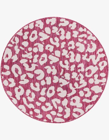 3' x 3' Easy-Clean Safari Indoor / Outdoor Round Rug