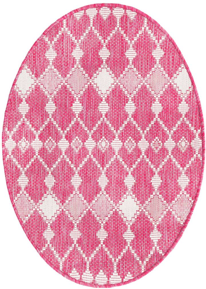 3' x 3' Easy-Clean Trellis Indoor / Outdoor Round Rug