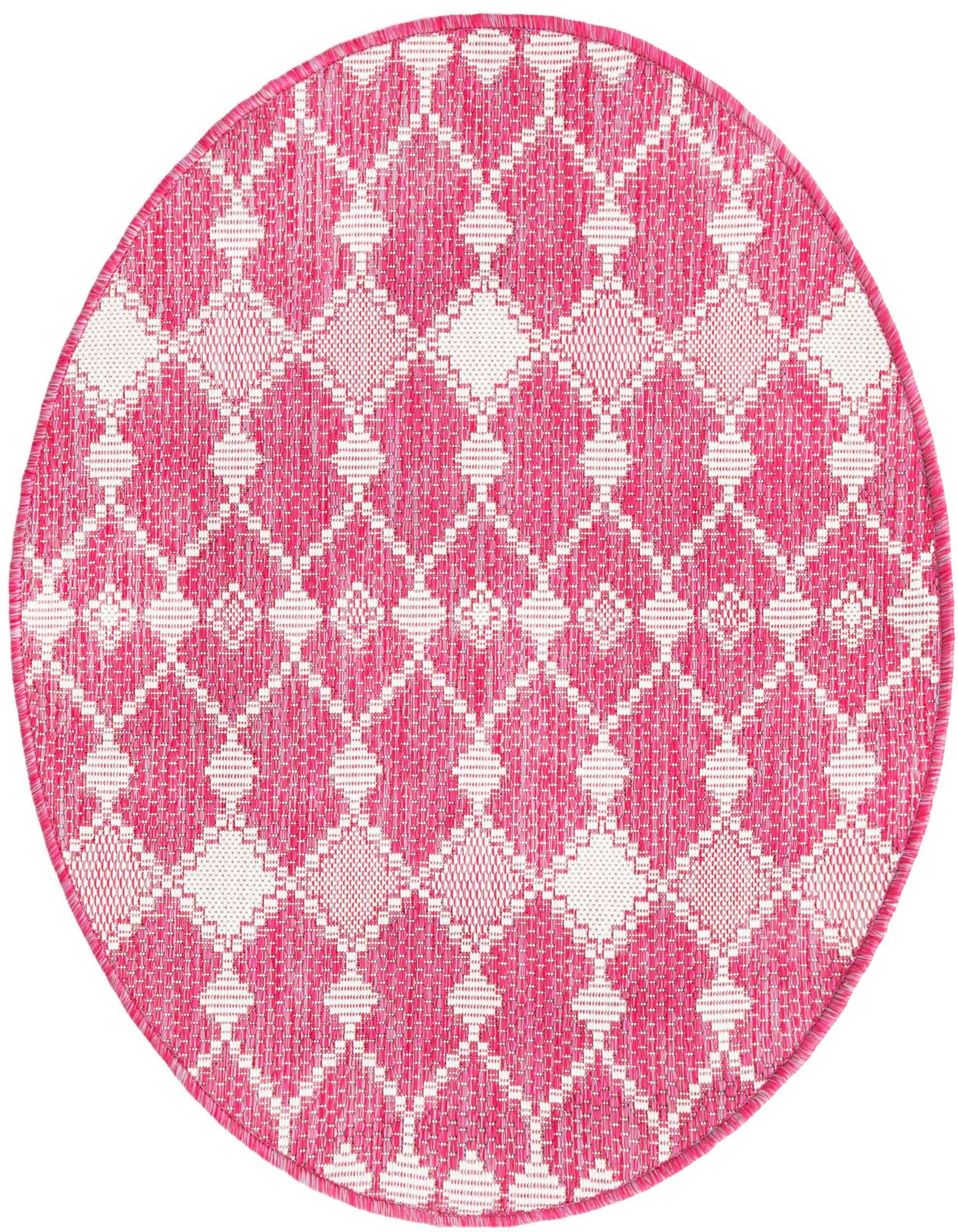 3' x 3' Easy-Clean Trellis Indoor / Outdoor Round Rug