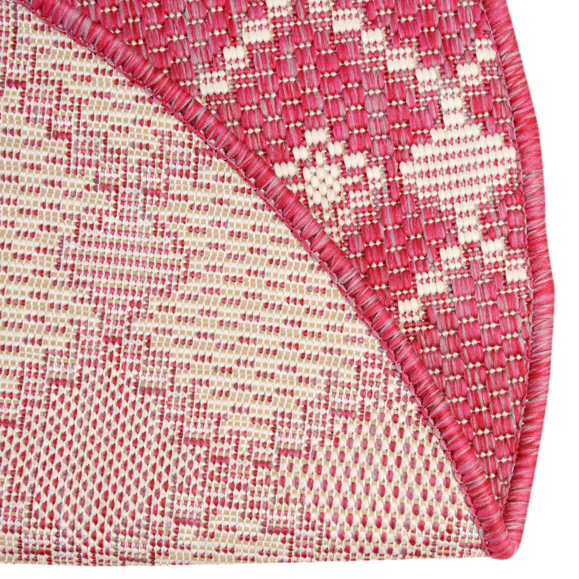 4' x 4' Easy-Clean Trellis Indoor / Outdoor Round Rug